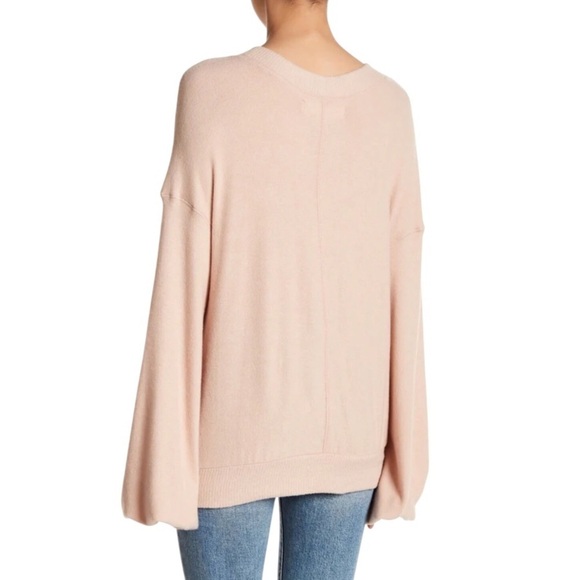 Free People Beach TGIF Oversized Pullover Almond Size Large - Picture 3 of 9